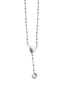 Image of 20" handmade bead & silver chain w/ silver cod opercle & dentary  (P37sil2025)