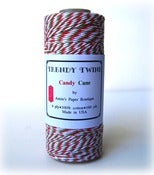 Image of Christmas Candy Cane Trendy Twine {Christmas Red, Green, & White Bakers Twine}