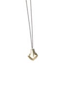 Image of large brass cod dentary on 22" silver cable-chain (P40silbra22)