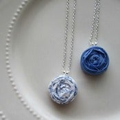 Image of Limited Edition: Spring Blue Rosette Necklace (Pick Pattern)