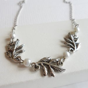 Image of Grace Leaf Necklace (silver)