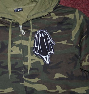 Image of Stitched Up Unisex Camo/Black 'GHOST' Hoody