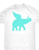 Image of "Elefly" Teal Elephant Tshirt