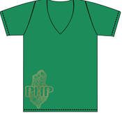 Image of Green Purple Hash Deep V Girly Shirt