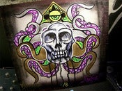 Image of Octoapetec. 12x12 Thin wood board (HAND NUMBERED 4 of 8) 