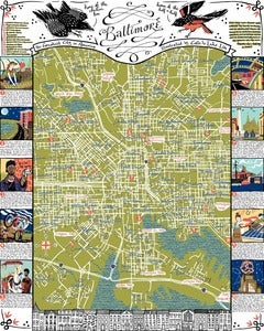Image of Illustrated Baltimore Map