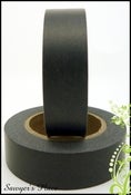 Image of Matte Black Washi Tape - Japanese Masking / Smash / Tissue Tape - 15mm x 15m