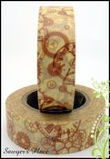 Image of On Time Cogs & Clocks Washi Tape - Japanese Masking / Smash / Tissue Tape - Viola -  15mm x 15m