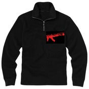 Image of NEW SOD 'Rifle" ZIP NECK Sweatshirt in Black
