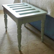 Image of Luggage Stand or Magazine Stand painted in Salix 