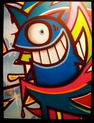 Image of PEZ graffiti canvas "NEW FISH"- prix sur demande - contact gallery for price