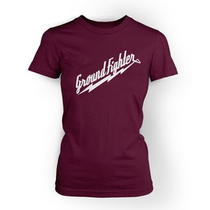 Image of Ground Fighter "White Lightning" Shirt - Plum (Womens)
