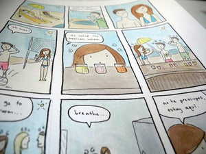 Image of custom watercolor comic