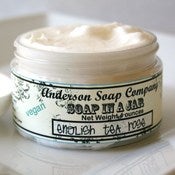 Image of English Rose Tea (4 oz. jar) Soap In A Jar (Fluffy Whipp) (Vegan)