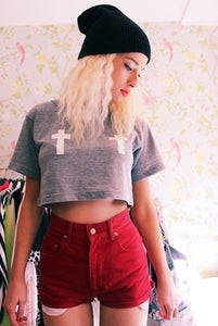 Image of Naughty vicar cropped t-shirt