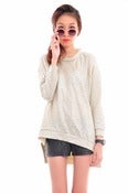Image of FOIL TEXTURE KNIT TOP 