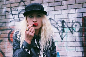 Image of SMU† studded cap black