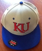Image of Kansas Official On Field Hat Grey and Blue 7 1/8 grey bottom
