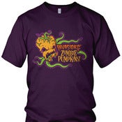 Image of Invasion of the Zombie Pumpkins! T-Shirt (purple)