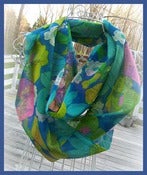 Image of Infinity Scarf - Vintage 60s MOD FLORAL Curtain Transformation!