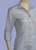 Image of White w Wonky Blue Grid/Blue & Pink *NEW*