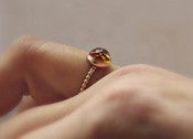 Image of 14k Rose Pink Gold Filled Fire Citrine Stackable Birthstone Ring