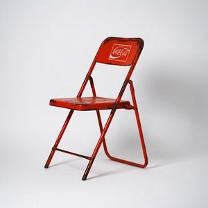 Image of Red Coca-Cola Folding Chair