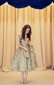 Image of Lily - Bronze Silk Taffeta Tea Length Gown