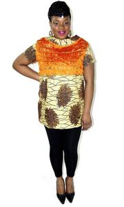 Image of Robe Charleston wax oursins oranges / Orange ursins wax Chraleston Dress