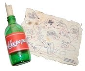 Image of V/A – Alcopopular Vol. 3 (Message in a bottle/ treasure map format)