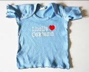 Image of "I hella love Oakland" Limited Baby Tee Blue