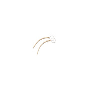 Image of brass & silver cod branchiostegal hoop earrings (E10silbra)