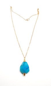 Image of Turquoise Agate Pendant Necklace 