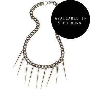 Image of Vivienne. Heavy Metal Chain & Spike Necklace