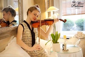 Image of Melody Maker Contrast Bow Music Notes Dress (Cream)