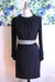 Image of Vintage Little Black Dress, Pleated Sheer Sleeves