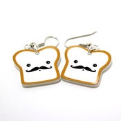 Image of French Toast Acrylic Charm Earrings on Surgical Steel Hooks