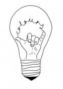Image of COLOURS LIGHT BULB T SHIRT