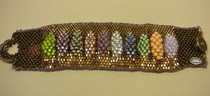 Image of Bracelet, hex background, diamond motive