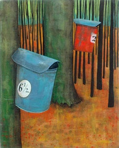 Image of Maple Sap Buckets Painting
