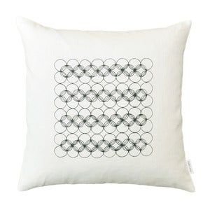 Image of White Circles Pillow Cover