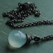 Image of Seafoam Sea necklace - chalcedony solitaire sterling ox