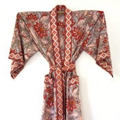 Image of Anokhi Cotton Robe Red Flower