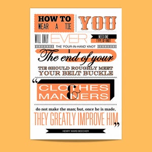 Image of Vintage Type Print - How To: Wear A Tie