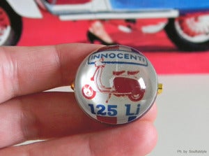 Image of LAMBRETTA LI RED RESIN PIN