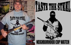 Image of GREY NEIGHBORHOOD COP WATCH SHIRT