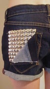 Image of Studded Denim Shorts