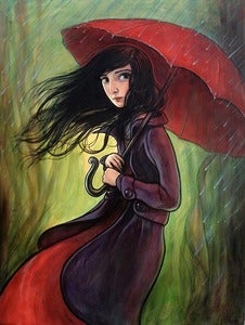 Image of "Red Umbrella" Limited Edition Print