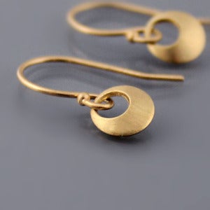 Image of 14k Gold Tiny Loop Earrings