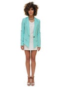 Image of tux blazer [ aqua ]